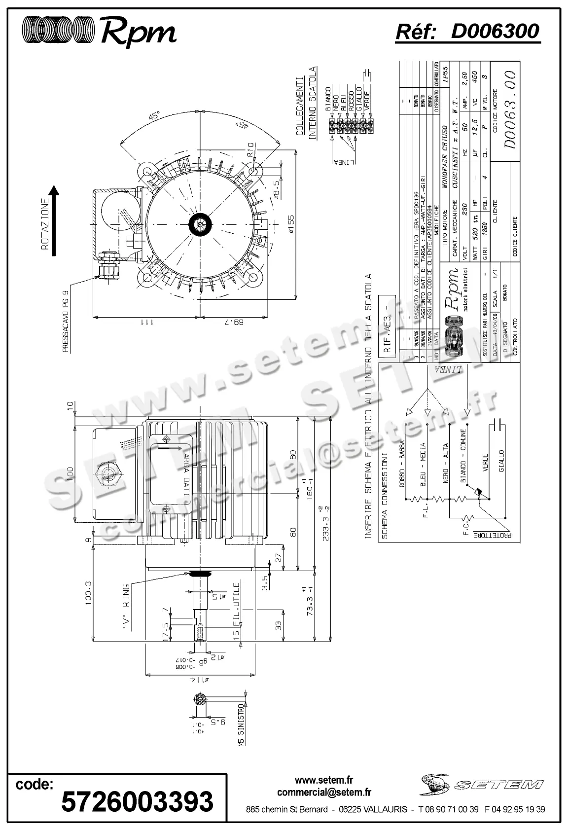 5726003393-MOTEUR RPM D006300