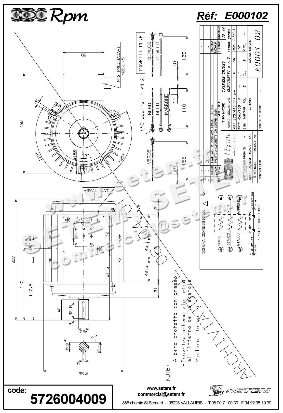5726004009-MOTEUR RPM E000102