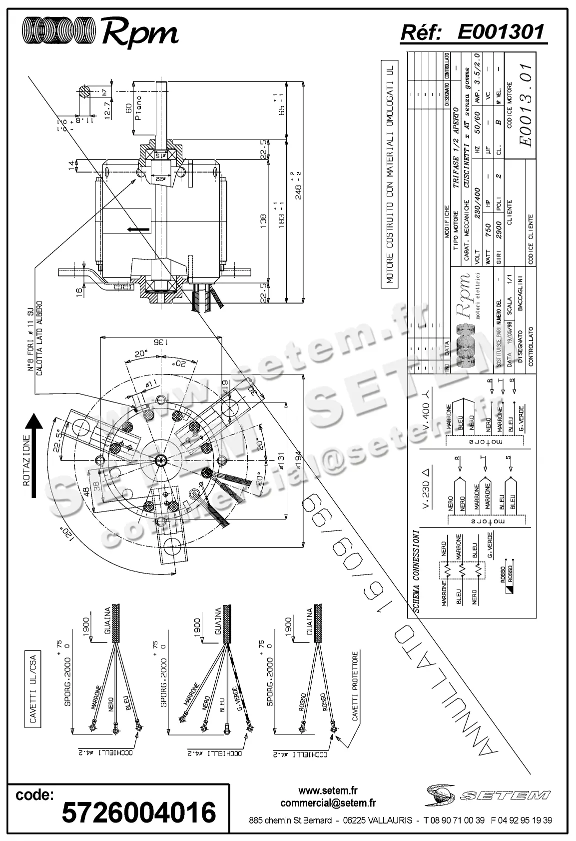 5726004016-MOTEUR RPM E001301