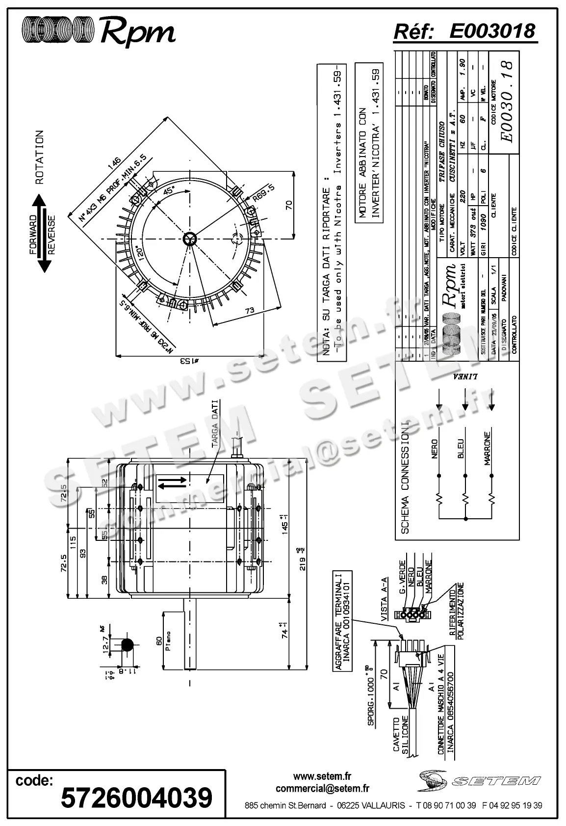 5726004039-MOTEUR RPM E003018