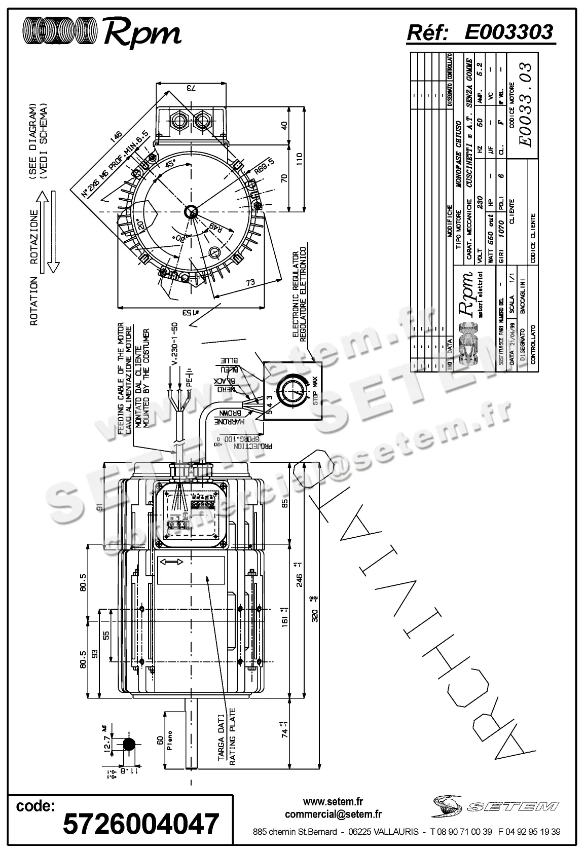 5726004047-MOTEUR RPM E003303