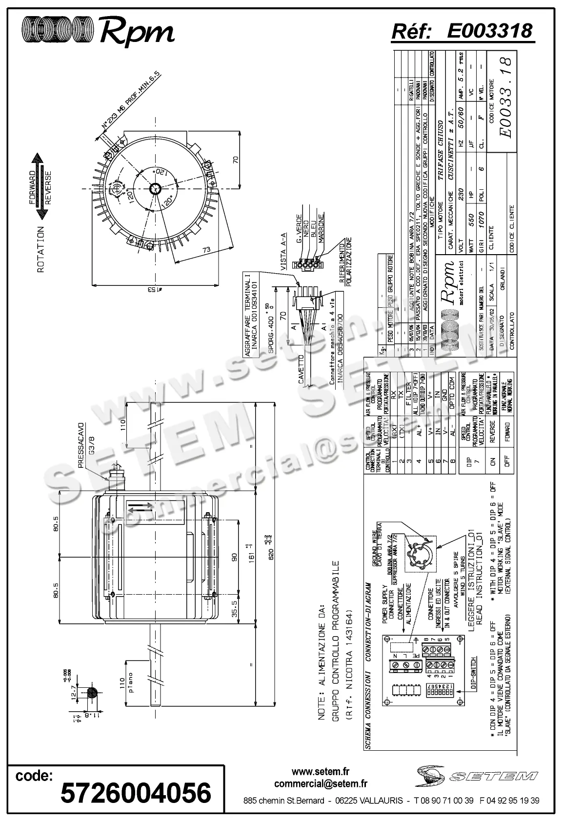 5726004056-MOTEUR RPM E003318