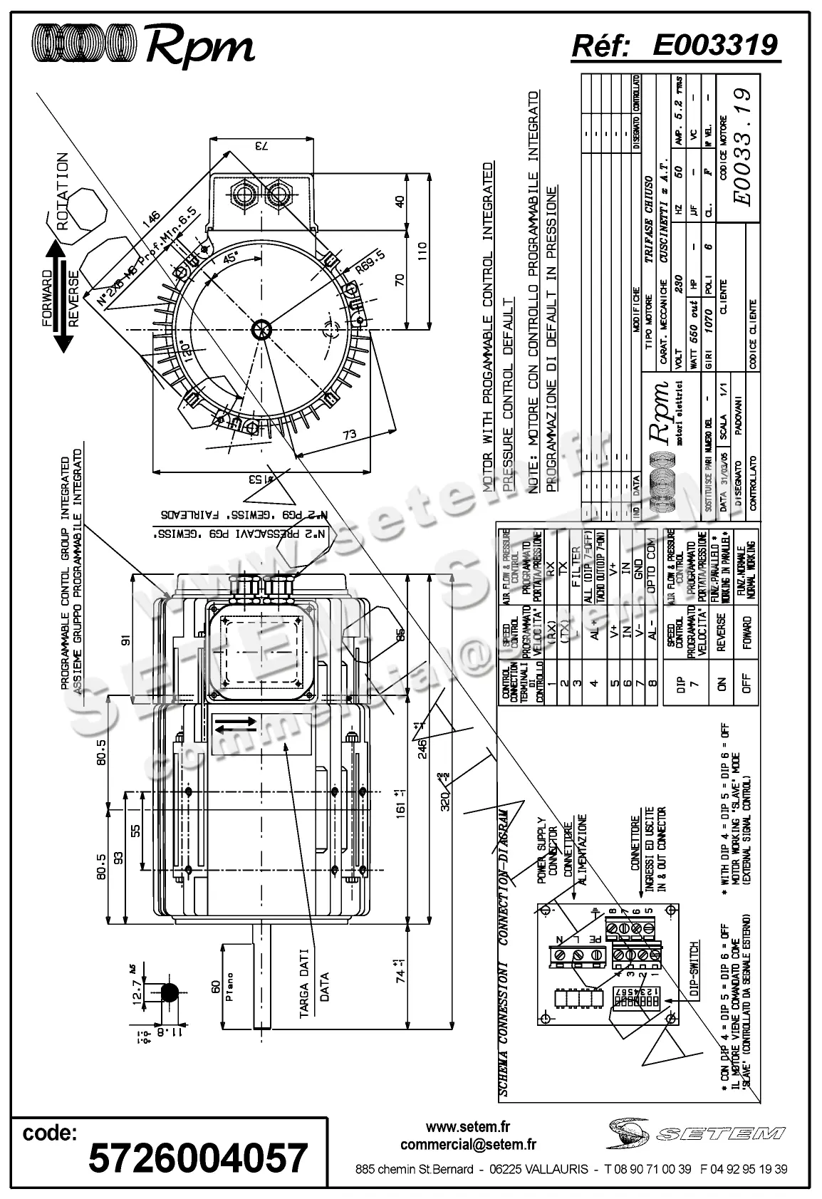 5726004057-MOTEUR RPM E003319
