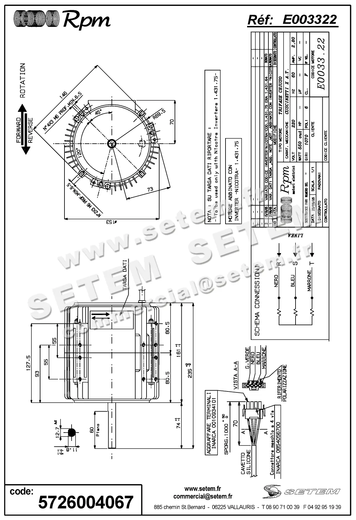 5726004067-MOTEUR RPM E003322
