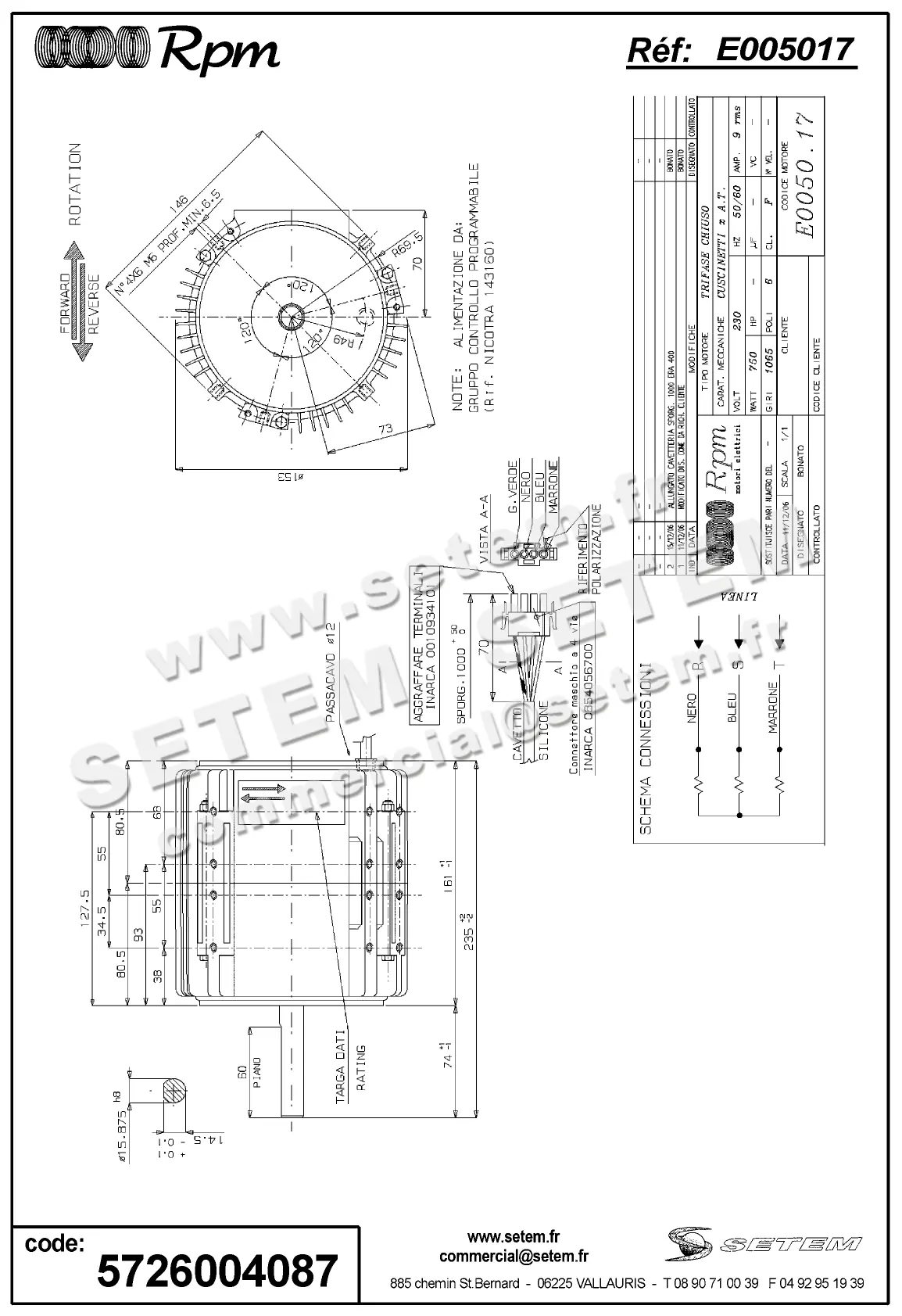 5726004087-MOTEUR RPM E005017