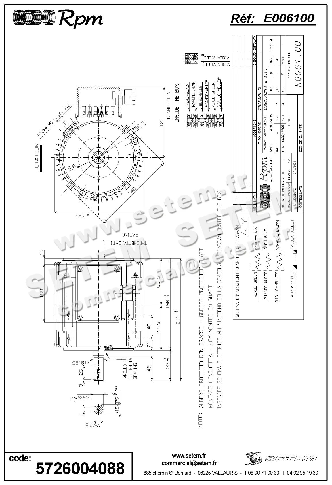 5726004088-MOTEUR RPM E006100