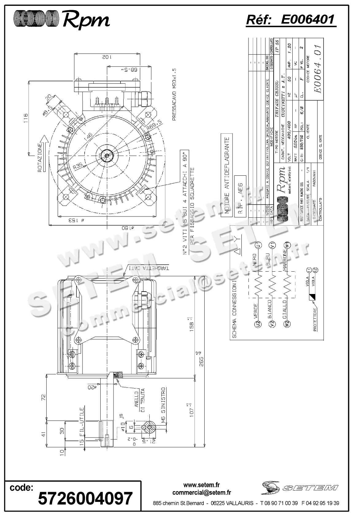 5726004097-MOTEUR RPM E006401
