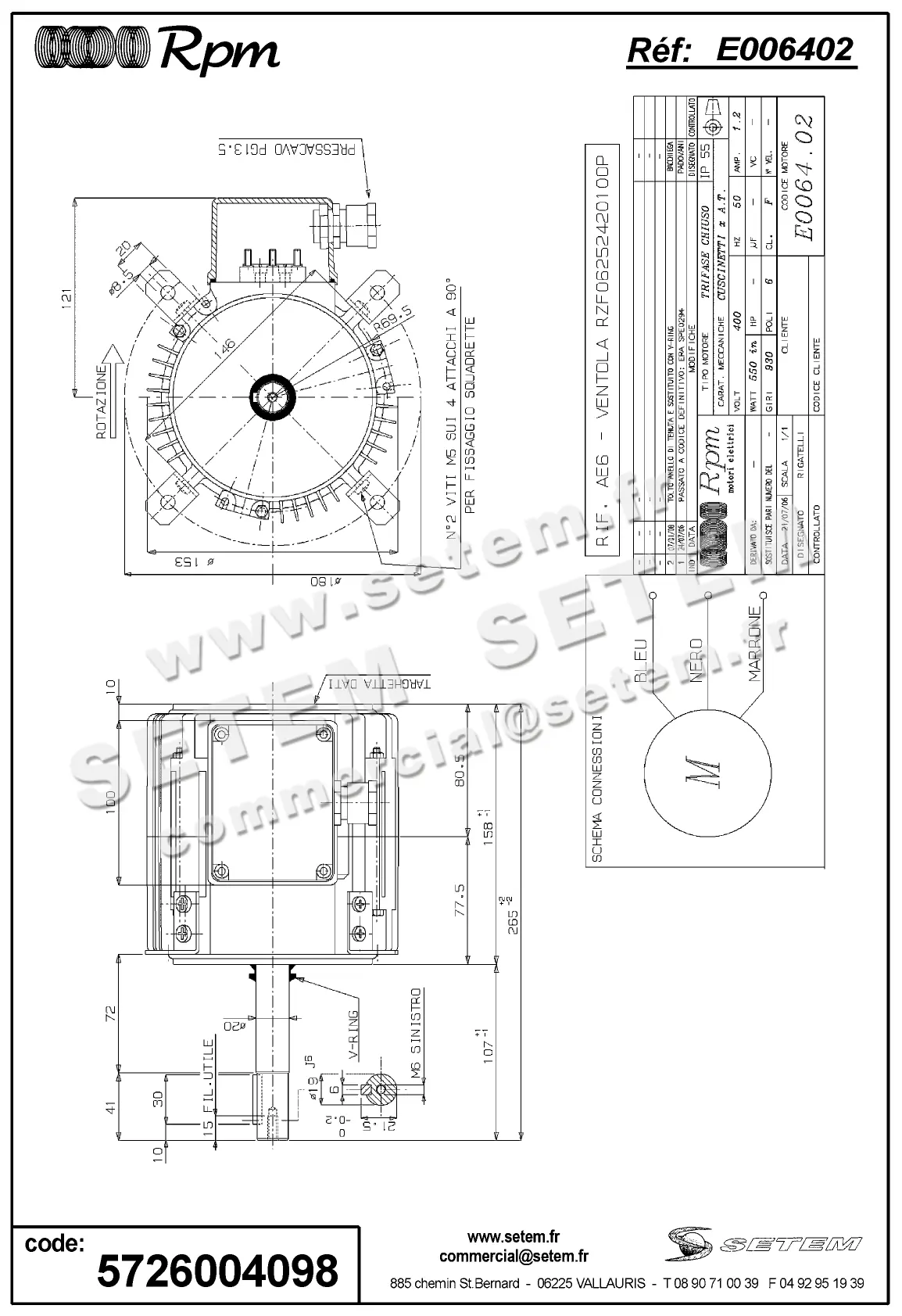 5726004098-MOTEUR RPM E006402