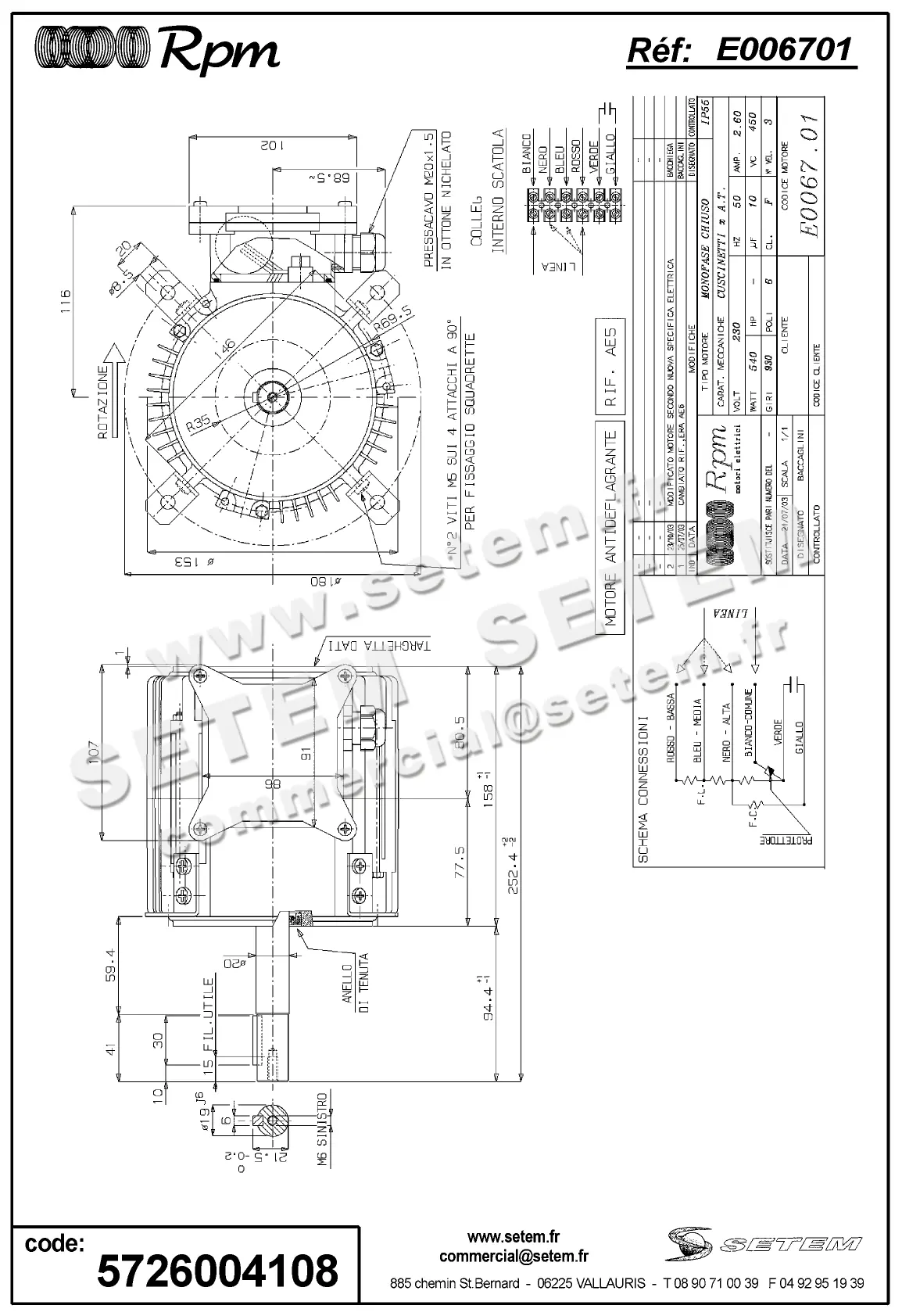 5726004108-MOTEUR RPM E006701