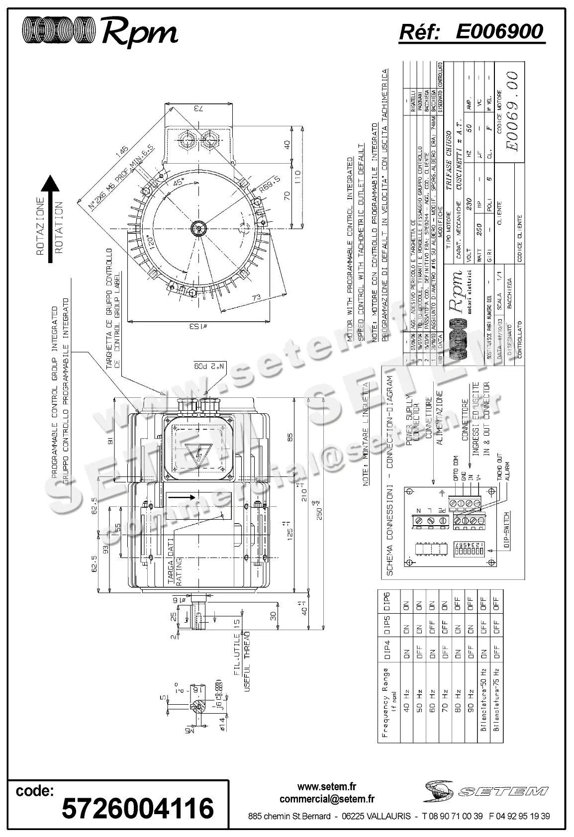 5726004116-MOTEUR RPM E006900