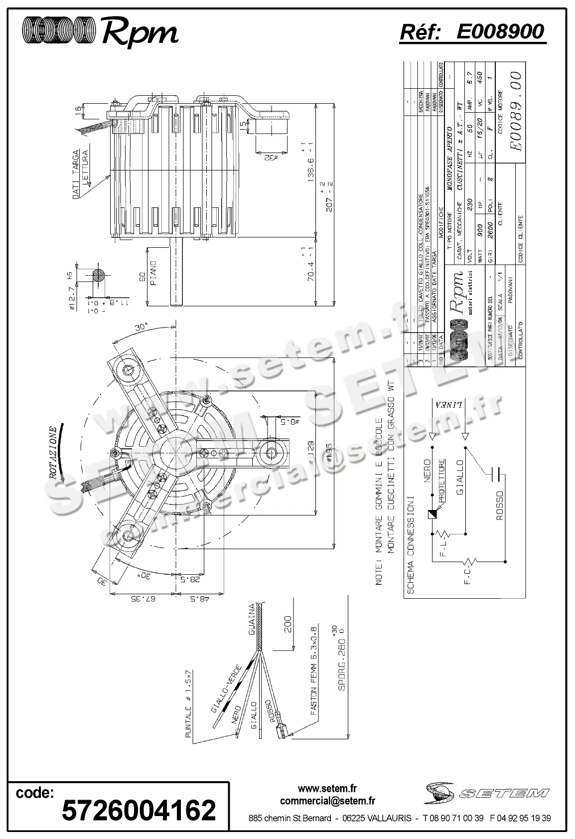 5726004162-MOTEUR RPM E008900