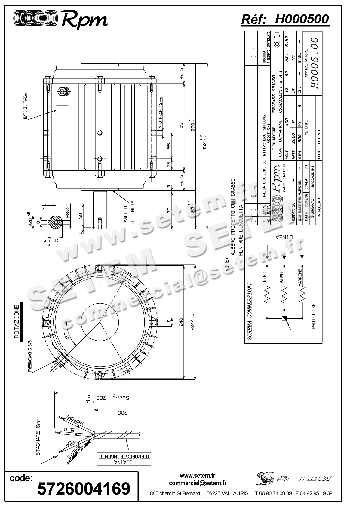 5726004169-MOTEUR RPM H000500