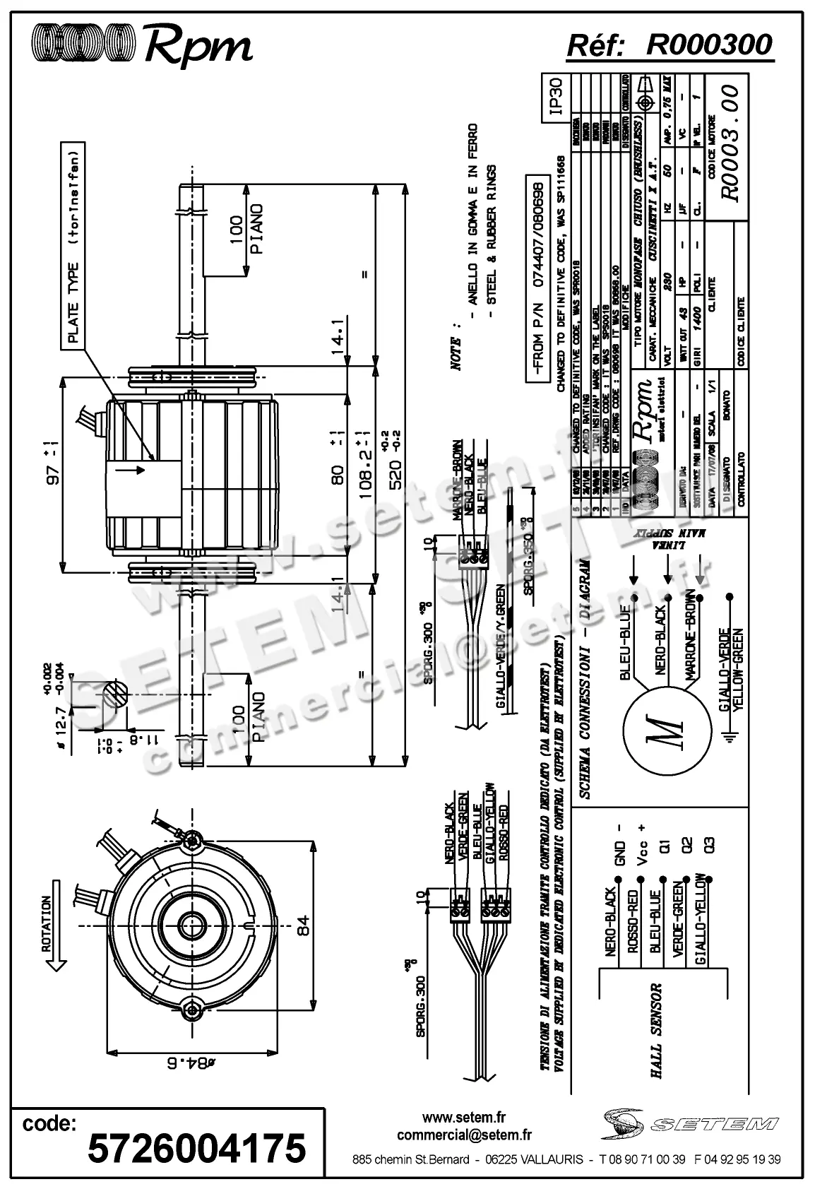 5726004175-MOTEUR RPM R000300