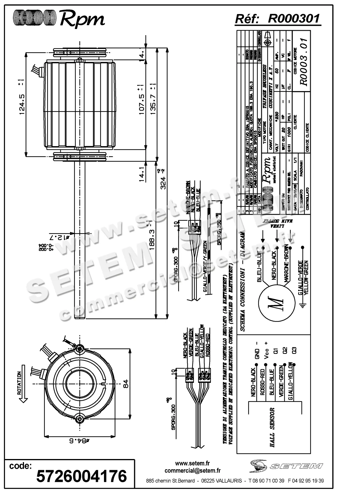 5726004176-MOTEUR RPM R000301