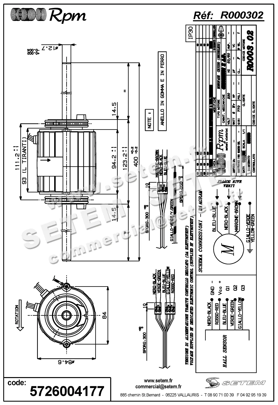 5726004177-MOTEUR RPM R000302
