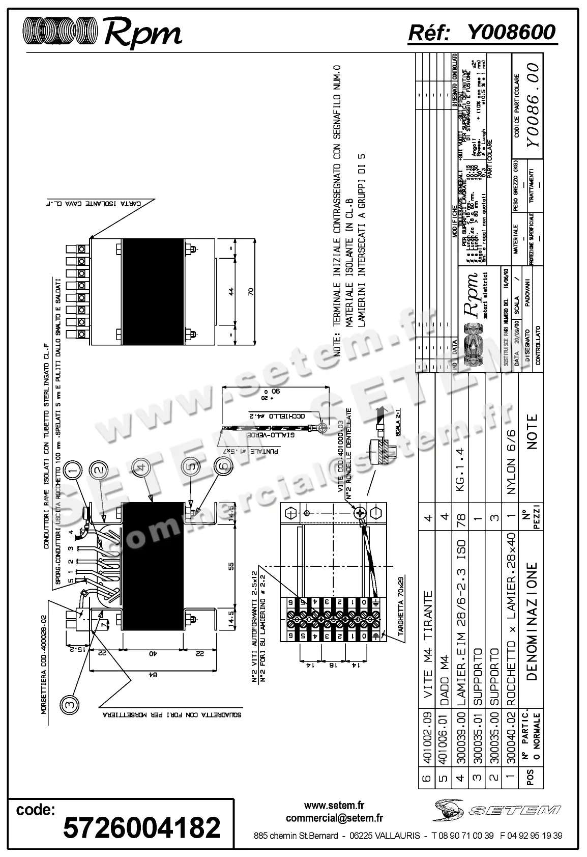 5726004182-MOTEUR RPM Y008600