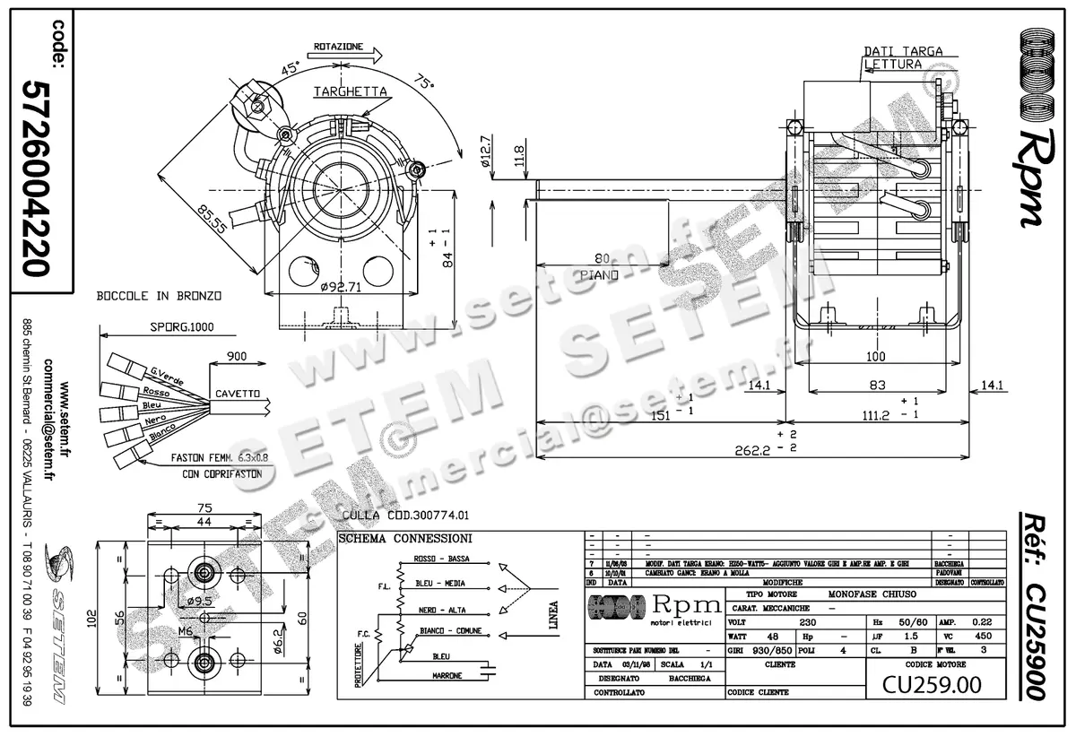 5726004220-MOTEUR RPM CU25900