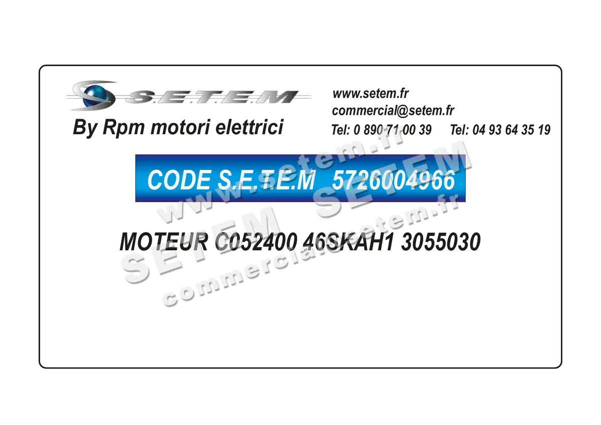 5726004966-MOTEUR RPM C052400 46SKAH1 "3055030" 4