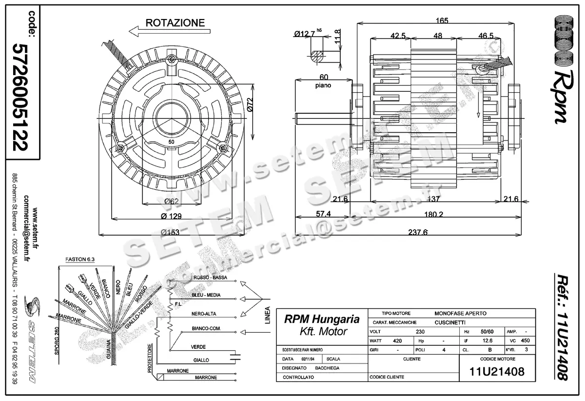5726005122-MOTEUR RPM 11U21408 3