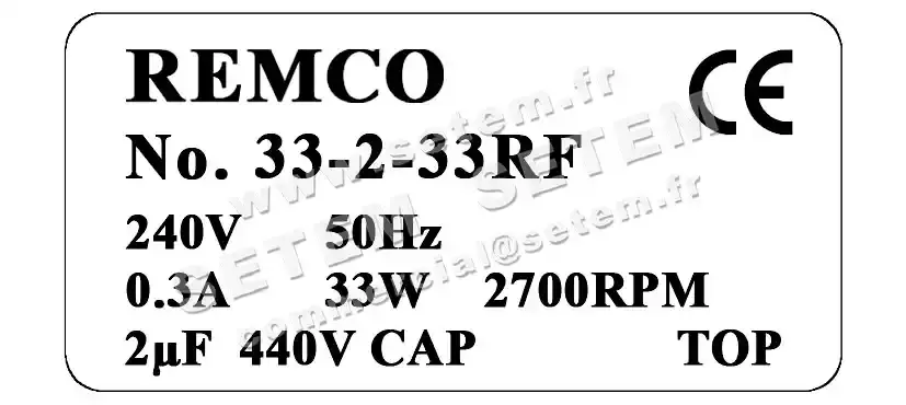 5743000022-MOTEUR REMCO 33.2.33RF 2
