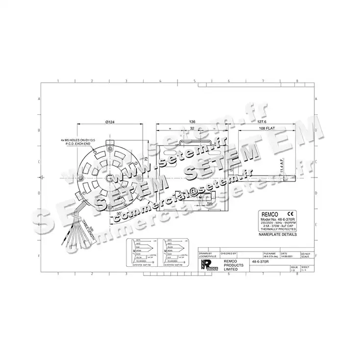 5743001030-MOTEUR REMCO 48.6.370R