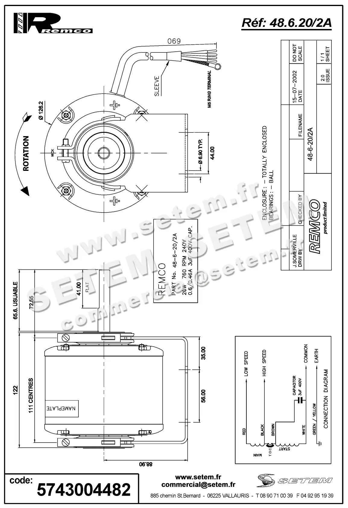 5743004482-MOTEUR REMCO 48.6.20/2A 2