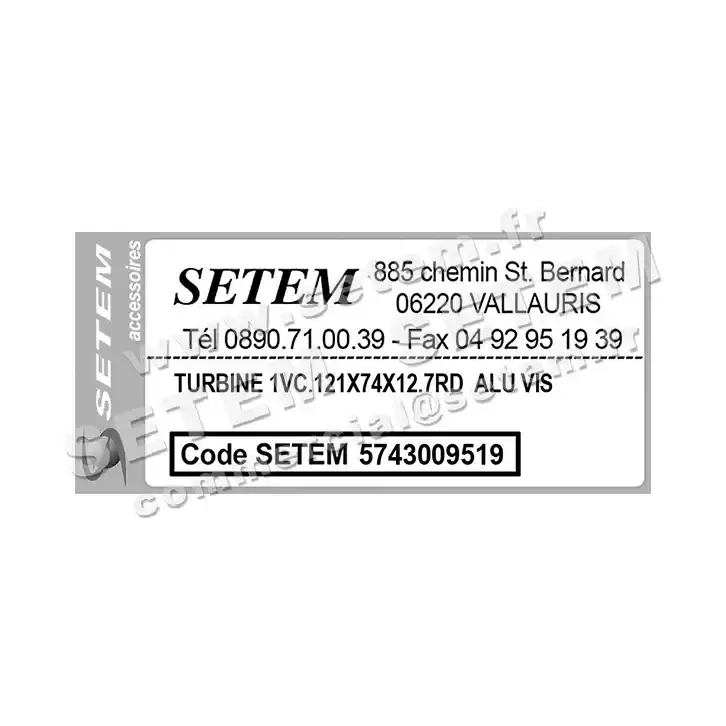 5743009519-TURBINE REMCO 1VC.121X74X12.7RD ALU VIS 3