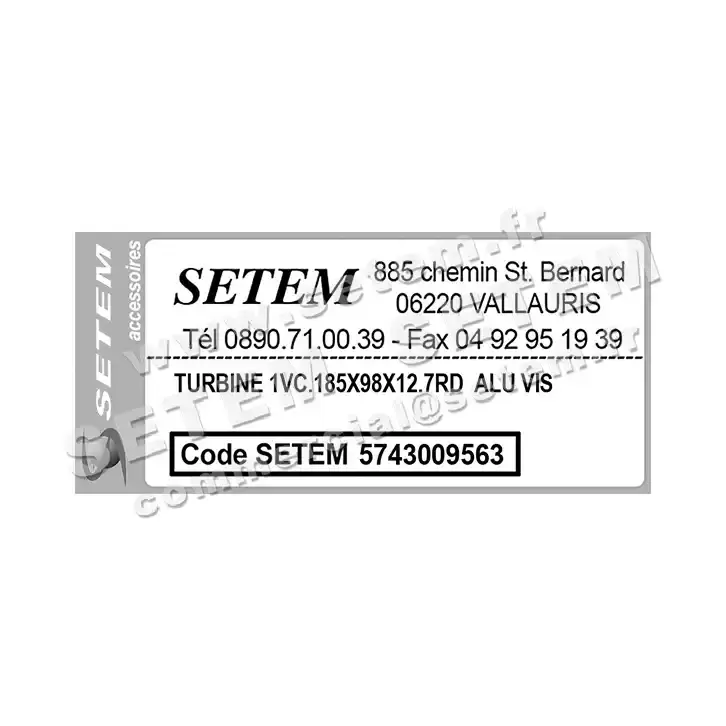 5743009563-TURBINE REMCO 1VC.185X98X12.7RD ALU VIS 3