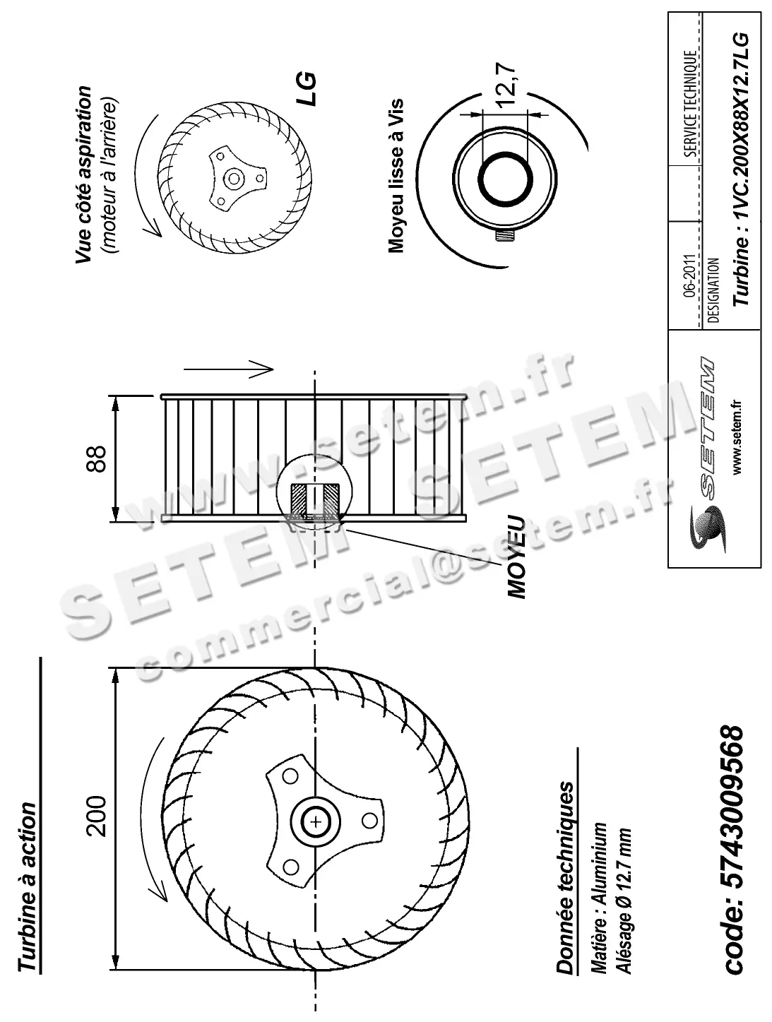 5743009568-TURBINE REMCO 1VC.200X88X12.7LG ALU VIS 2