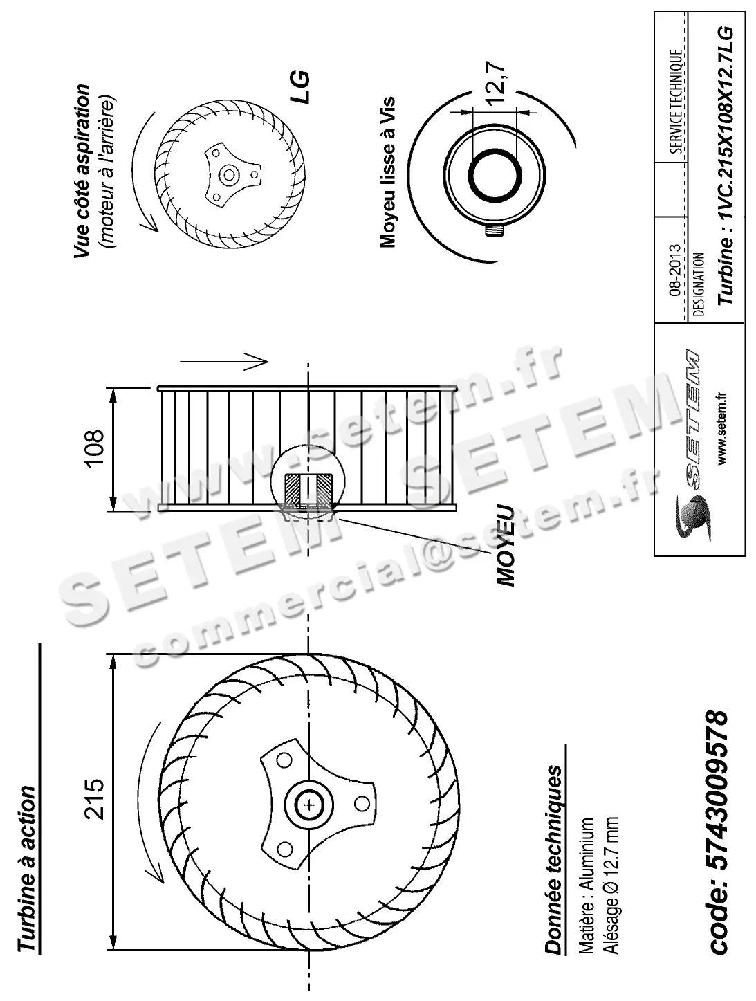 5743009578-TURBINE REMCO 1VC.215X108X12.7LG ALU VIS 2