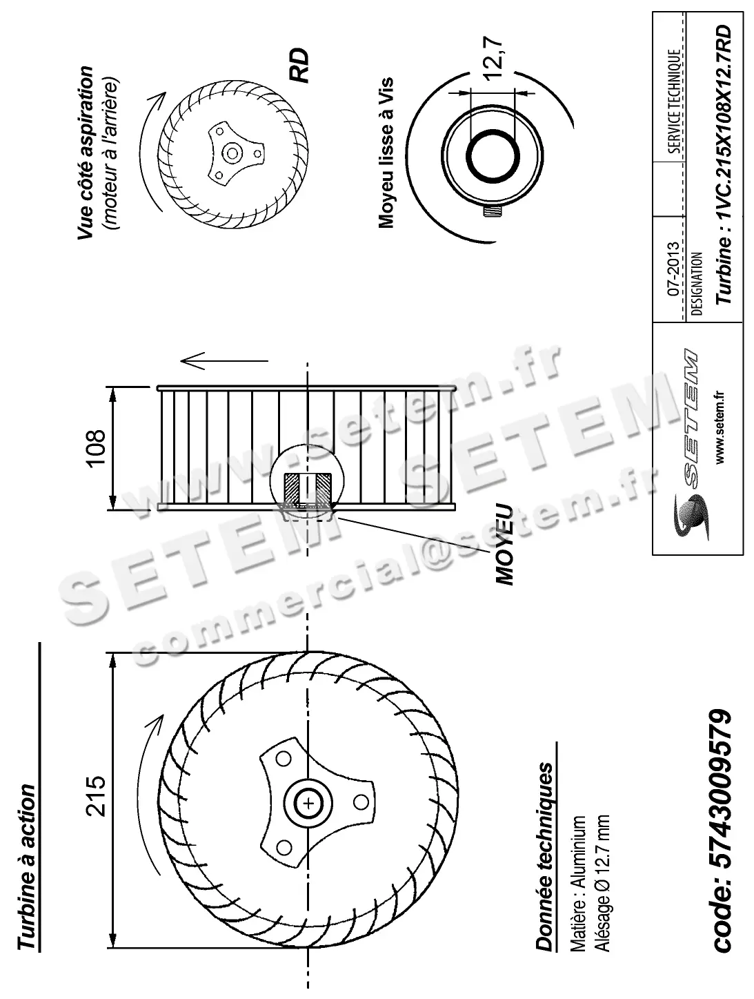 5743009579-TURBINE REMCO 1VC.215X108X12.7RD ALU VIS 2