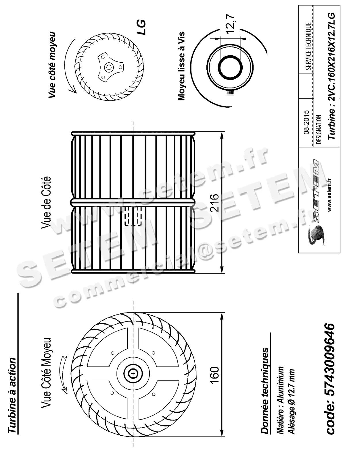 5743009646-TURBINE REMCO 2VC.160X216X12.7LG ALU VIS 2