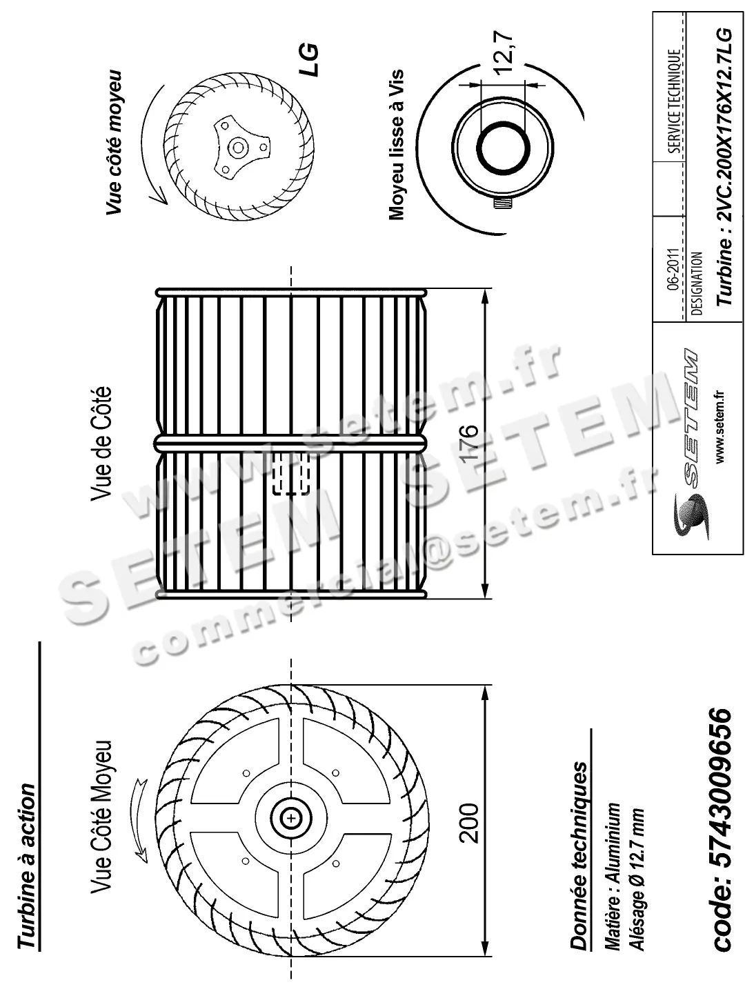 5743009656-TURBINE REMCO 2VC.200X176X12.7LG ALU VIS 2