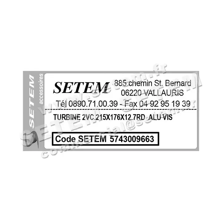 5743009663-TURBINE REMCO 2VC.215X176X12.7RD ALU VIS 3