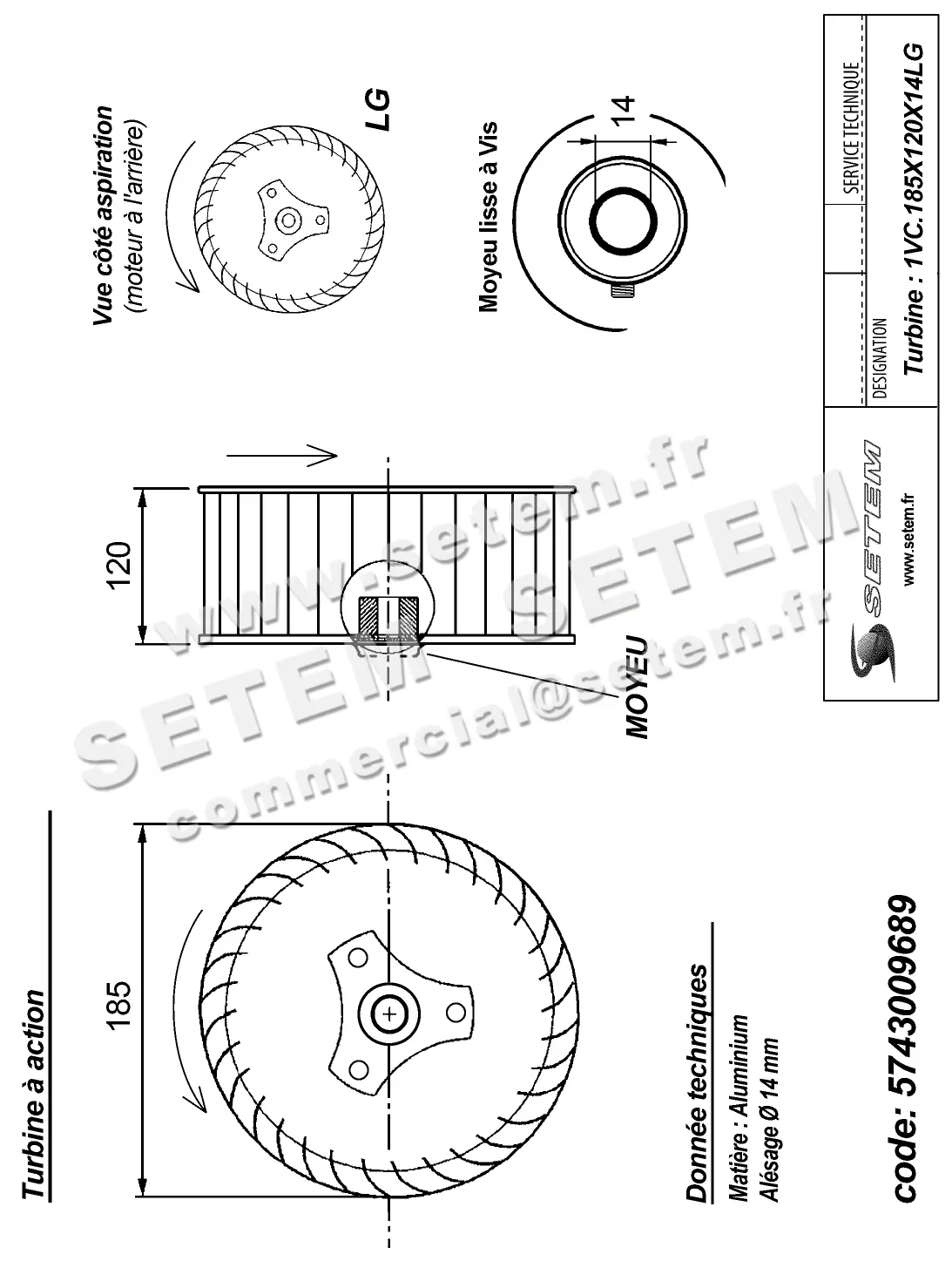 5743009689-TURBINE REMCO 1VC.185X120X14LG ALU VIS 2