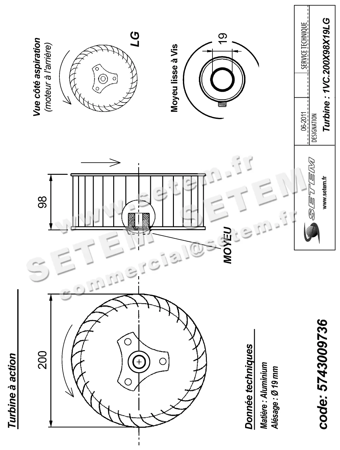 5743009736-TURBINE REMCO 1VC.200X98X19LG ALU VIS 2