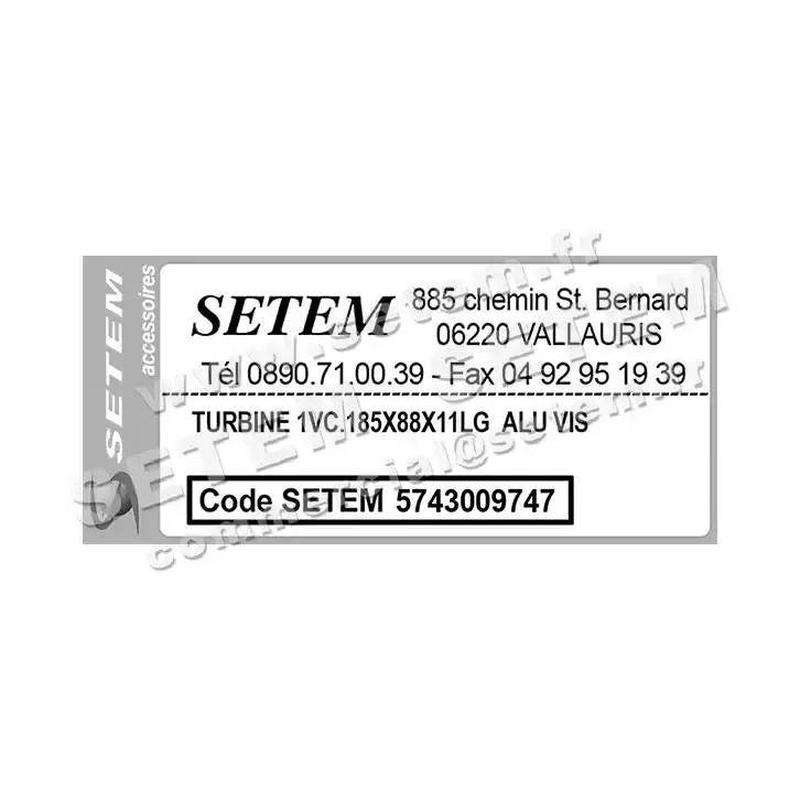 5743009747-TURBINE REMCO 1VC.185X88X11LG ALU VIS 3