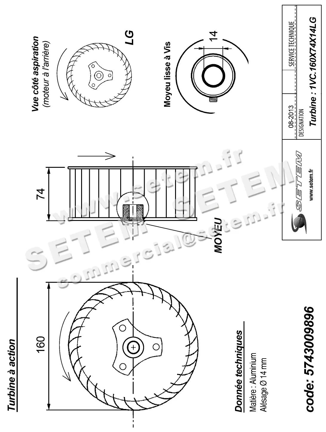 5743009896-TURBINE REMCO 1VC.160X74X14LG ALU VIS 2