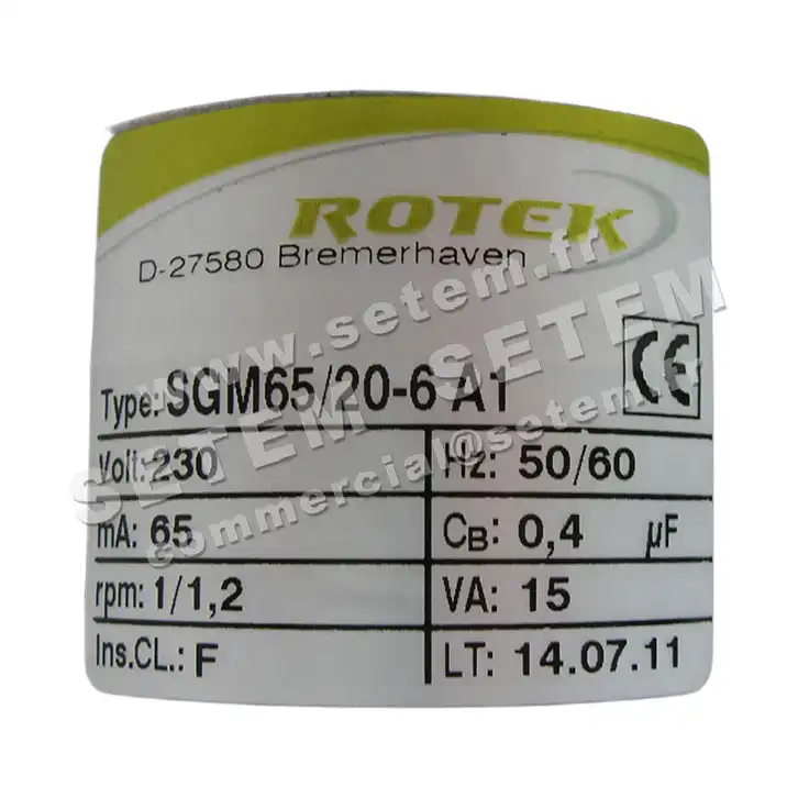 5781001252-MOTOREDUCTEUR SGM65/20.6A1 M230V ROTEK 3