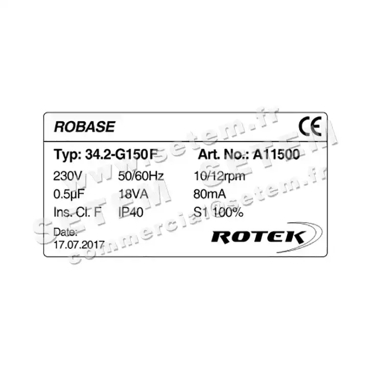 5781006459-MOTOREDUCTEUR 34.2.G150.F ROTEK 3