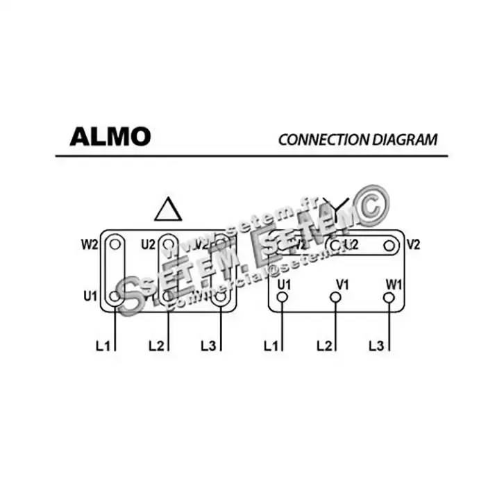 6006000085-MOTEUR ALMO 1.80KW 2P T230/400V HA90 B3 3