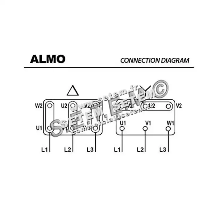 6006001041-MOTEUR ALMO 0.37KW 4P T230/400V HA71 B5 MTA71G4 3