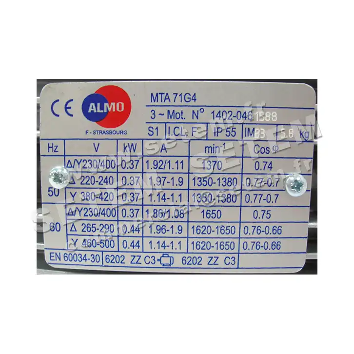 6006005840-MOTEUR MTA 71G4 B3 S1 I.CL.F IP55 IM 2