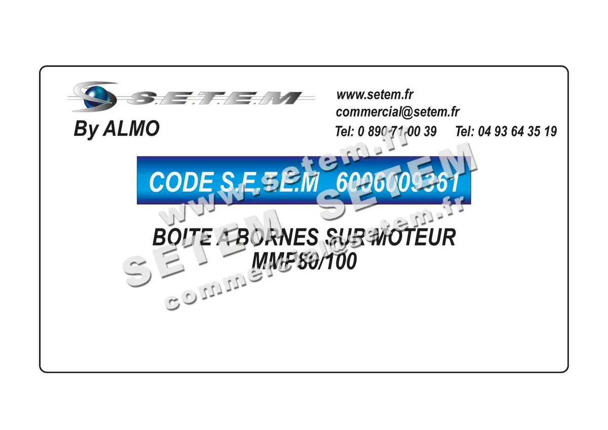 6006009361-BOITE A BORNES SUR MOTEUR ALMO MMP80/100