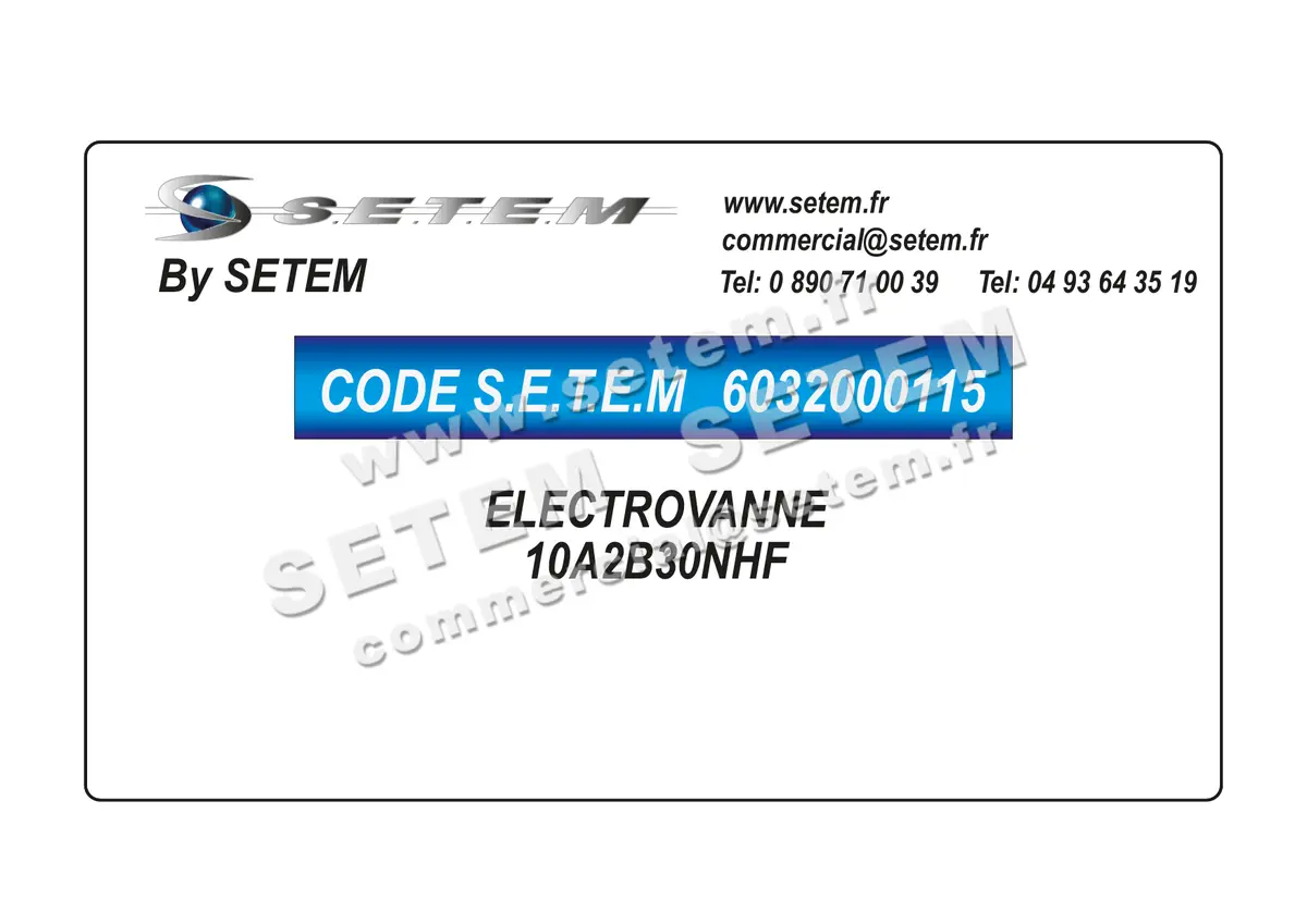 6032000115-ELECTROVANNE SETEM 10A2B30NHF