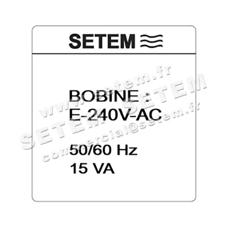 6032000827-BOBINE SETEM E 15VA 240VAC 2