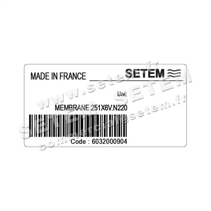 6032000904-MEMBRANE 251X6VN220 SETEM 5