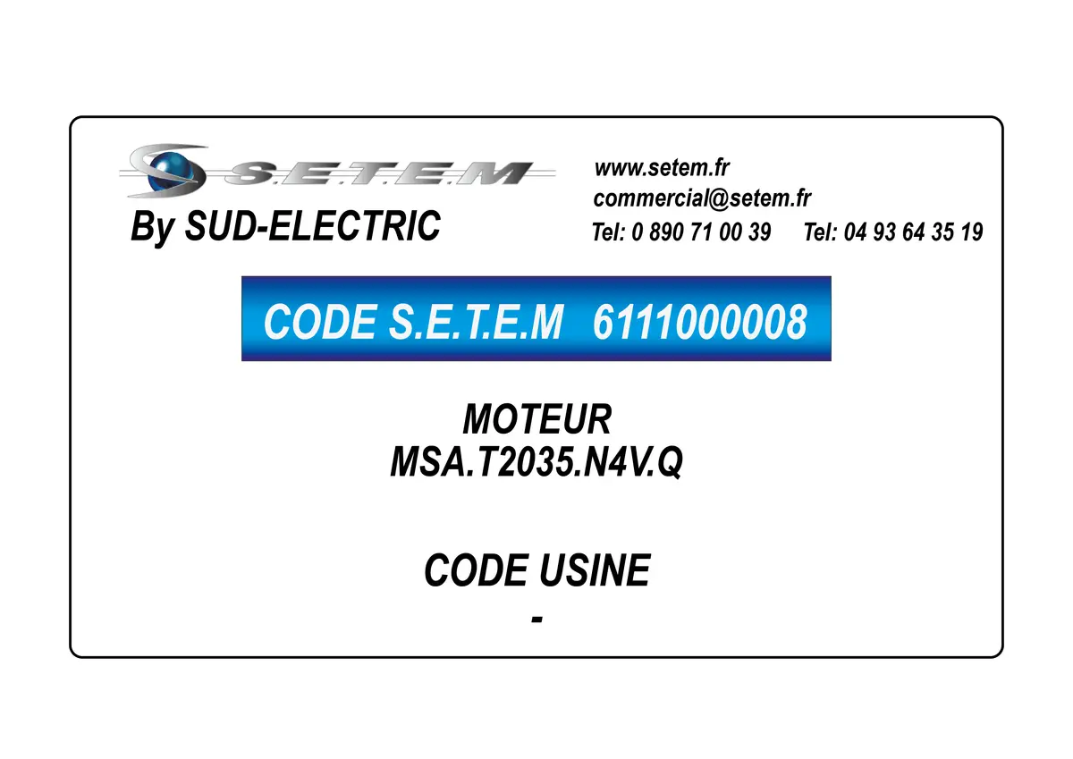 6111000008-MOTEUR SUDELECTRI MSA.T2035.N4V.Q
