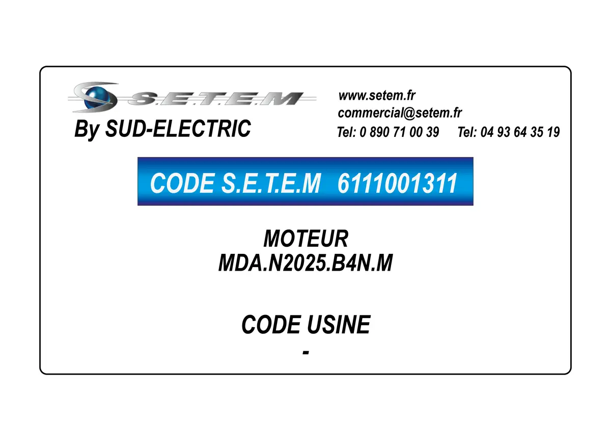 6111001311-MOTEUR SUDELECTRI MDA.N2025.B4N.M