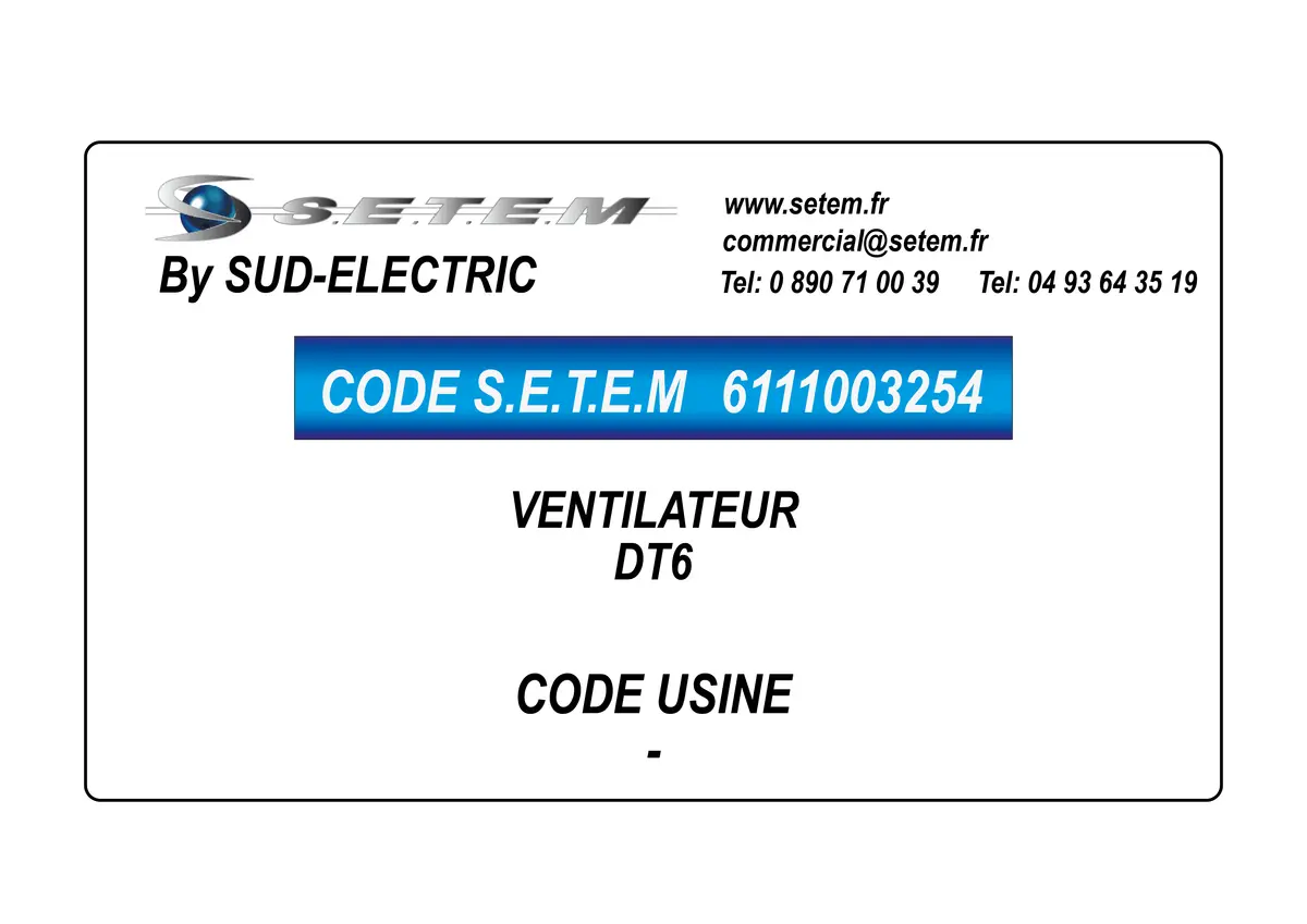 6111003254-VENTILATEUR SUDELECTRI DT6